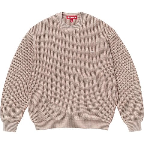 Washed Small Box Waffle Sweater - Supreme