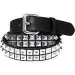 Studded Leather Belt Black