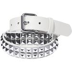 Supreme Studded Leather Belt White
