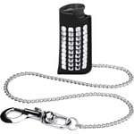 Studded Leather Lighter Holder Black