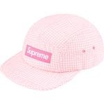 Supreme Monogram Gingham Camp Cap Pink