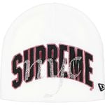 Supreme New Era® Rhinestone Beanie White