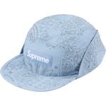 Supreme Reflective Bandana Sunshield Camp Cap Light Blue