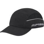 Supreme Side Mesh Piping Camp Cap Black