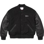 Supreme Cross Varsity Jacket Black