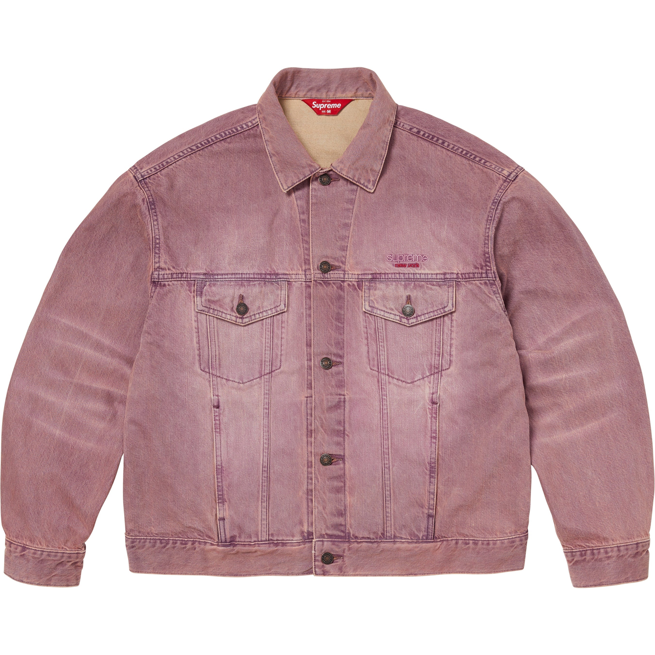 Supreme Denim Trucker Jacket Overdyed Purple