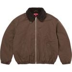 Supreme Faux Shearling Lined Bomber Jacket Brown