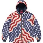Supreme Flag Quilted Hooded Work Jacket Multicolor