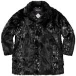 Supreme Lynx Faux Fur WINDSTOPPER® Overcoat Black