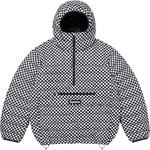 Supreme Micro Down Half Zip Hooded Pullover White Checkerboard