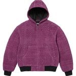 Supreme Woven Suede Hooded Work Jacket Purple
