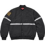 Supreme Zip-Off Sleeve Reflective Stripe Jacket Black