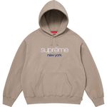 Supreme Classic Logo Hooded Sweatshirt Taupe