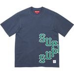 Supreme Cracked Spellout S/S Top Washed Navy