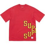 Supreme Cracked Spellout S/S Top Washed Red
