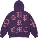 Supreme Cut Out Zip Up Hooded Sweatshirt Dark Purple