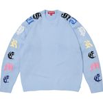 Supreme Old English Sleeves Sweater Light Blue