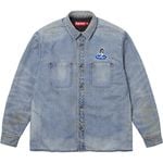 Supreme Quilted Lined Denim Snap Shirt Dirty Indigo