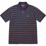 Supreme Washed Stripe Polo Navy