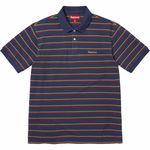 Supreme Washed Stripe Polo Navy