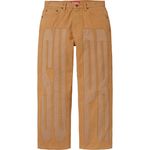 Supreme Inset Spellout Baggy Jean Brown