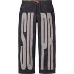 Supreme Inset Spellout Baggy Jean Rigid Indigo