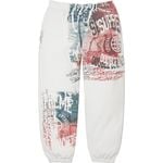 Supreme Overprint Sweatpant White