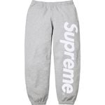 Supreme Satin Appliqué Sweatpant Heather Grey