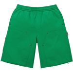 Supreme Double Knee Painter Sweatshort Green