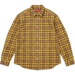 Supreme Frayed Textured Plaid Shirt Gold