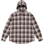 Supreme Hooded Flannel Shirt Brown