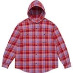 Supreme Hooded Flannel Shirt Pink