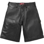 Supreme Leather Double Knee Painter Short Black