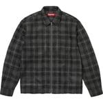 Supreme Metallic Flannel Zip Up Shirt Black