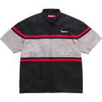 Silk Zip Up S/S Shirt Black