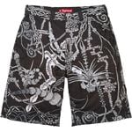 Supreme Wombat Embroidered Work Short Black