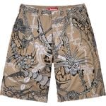 Supreme Wombat Embroidered Work Short Tan