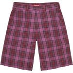 Work Short Purple Plaid