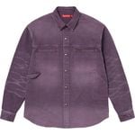 Supreme Worn Snap Painter Shirt Purple