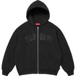 Supreme Arc Thermal Lined Zip Up Hooded Sweatshirt Black