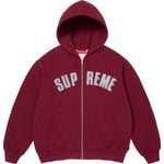 Supreme Arc Thermal Lined Zip Up Hooded Sweatshirt Cardinal