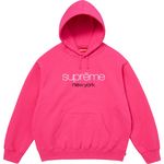 Supreme Classic Logo Hooded Sweatshirt Bright Fuchsia