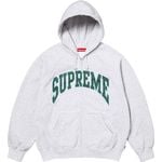 Supreme Cracked Raglan Zip Up Hooded Sweatshirt Ash Grey