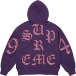 Supreme Cut Out Zip Up Hooded Sweatshirt Dark Purple