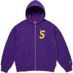 Supreme Devil S Logo Zip Up Hooded Sweatshirt Purple