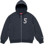 Supreme Devil S Logo Zip Up Hooded Sweatshirt Stripe