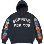 Supreme F**k You Zip Up Hooded Sweatshirt Navy