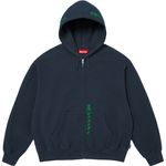 Supreme God Over Money Zip Up Hooded Sweatshirt Navy