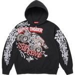 Supreme Monster Jam™ Grave Digger™ Bones Zip Up Hooded Sweatshirt Black