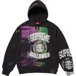 Supreme Overprint Hooded Sweatshirt Black